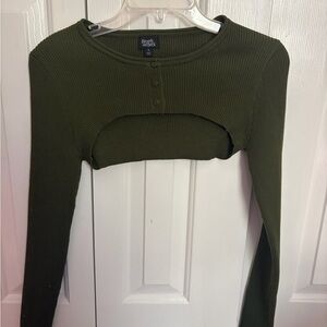 Beyond Basics Olive Green Women's Cardigan